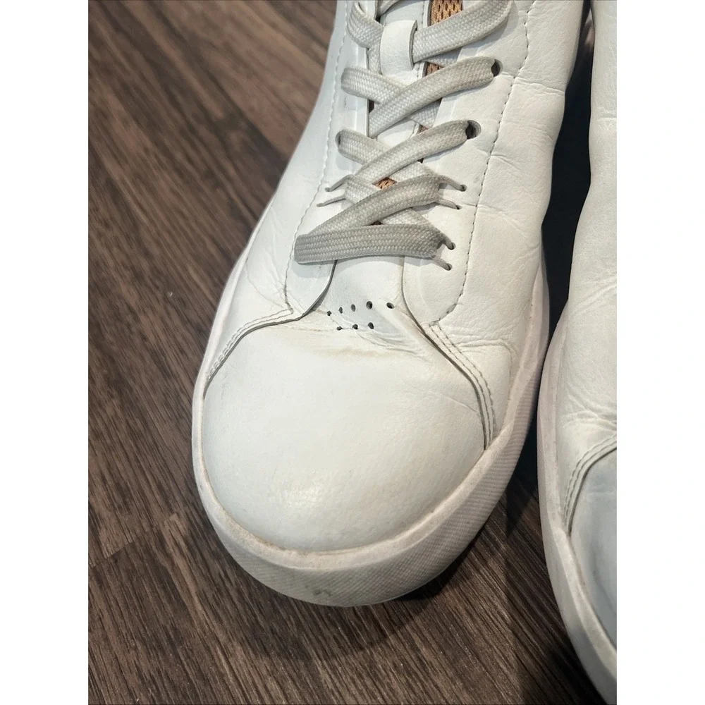 On Cloud The Roger Advantage All White Leather Shoes Sneaker Women's Sz 9
